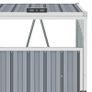 Quadruple Garbage Bin Shed Grey 286x81x121 cm Steel Image 2