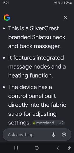 Back and neck heated massager