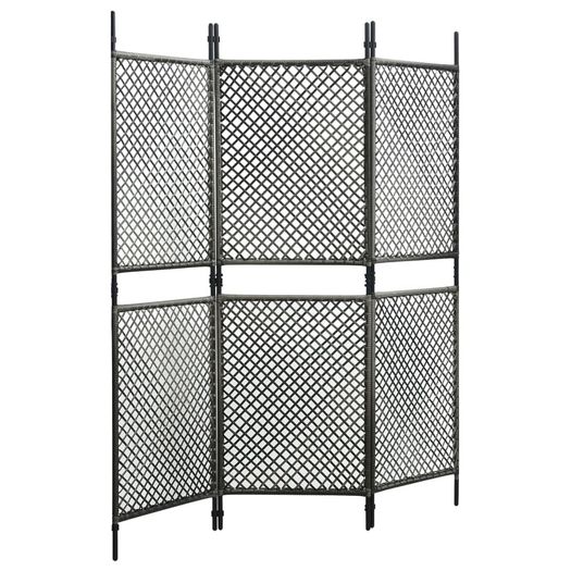 Fence Panel Poly Rattan 1.8x2 m Anthracite