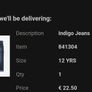 Boys size 12 indigo jeans Image 3