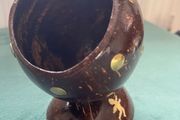 Handmade Vintage Coconut Shell Ashtray