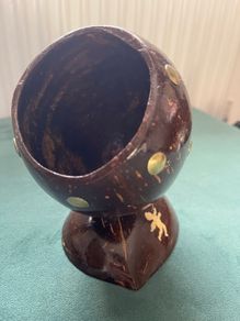 Handmade Vintage Coconut Shell Ashtray