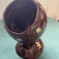 Handmade Vintage Coconut Shell Ashtray