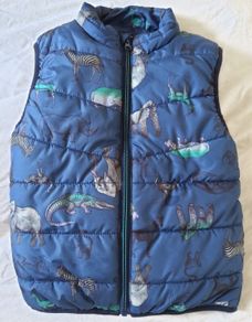 Name It Gilet Sleeveless Puffer Jacket Animal Print Age 6.