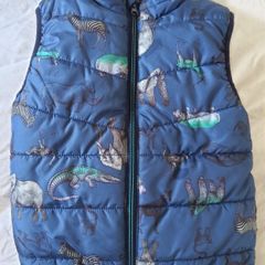 Name It Gilet Sleeveless Puffer Jacket Animal Print Age 6.