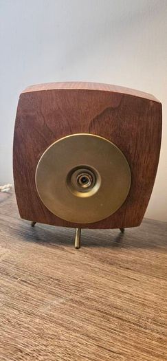 Kienzle wooden tripod clock vintage mid century