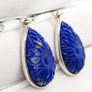 Silver And Lapis Earrings Like New With COA Image 5