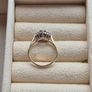 Ring 9k 375 Gold heart/shaped  with purple amethyst and CZ stones  size L Image 7