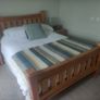 Bed Frame Double Solid Oak Image 3