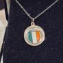 Vintage sterling silver crest with enamel irish flag colours Image 2