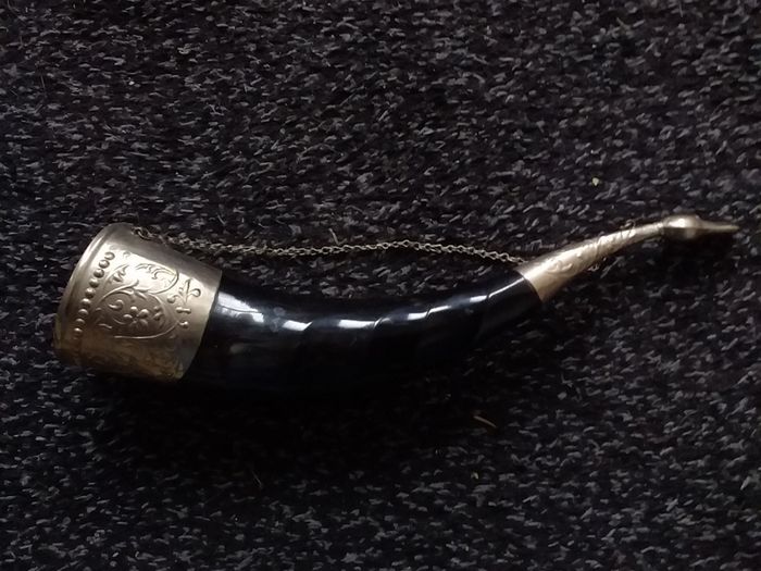 Russian ( Soviet ) Horn Drinking Cup with Duck Shaped Head