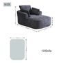 Softy Compressed Indoor Lounge Sofa Chair - Grey Image 10