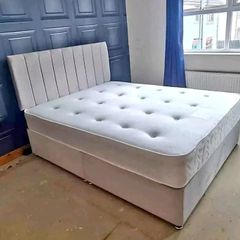 New Stylish Double 4ft, 4ft6, King 5ft And 6ft Superking Sizes Divan Beds Instock. Drawers And Optional Tufted Mattresses Available. Free Delivery