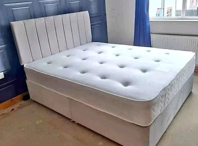 New Stylish Double 4ft, 4ft6, King 5ft And 6ft Superking Sizes Divan Beds Instock. Drawers And Optional Tufted Mattresses Available. Free Delivery