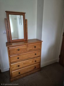 Classic Wooden Dressing Table with Mirror