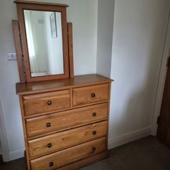 Classic Wooden Dressing Table with Mirror