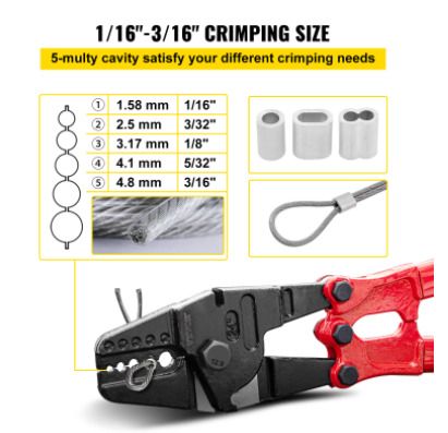 BRAND NEW 24inch Wire Rope Swager Crimper Tool