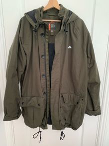Men's Olive Green Waterproof Parka Jacket
