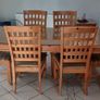 Solid wood dining table and chairs Image 2