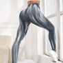 Grey/White Scrunch Butt Tummy Control Fitness Leggings  size 10 Image 5