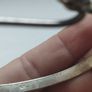 Vintage sterling silver bracelet with a rose-shaped clasp. Image 4