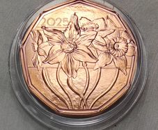 Austria 5 Euro Copper (.999) Uncirculated Coin 2025 - Narcissus - Easter coins