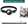 Cat AirTag Holder Collar Breakaway Reflective Strips Adjustable Kitten Collar Waterproof Cat Bell Collar Pet Air Tag Case Image 4