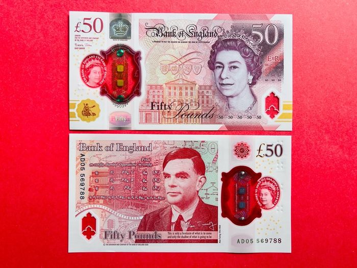 England 50 Pounds  2020  Polymer / Plastic  Q.11.( Uncirculated)