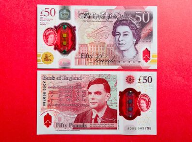 England 50 Pounds  2020  Polymer / Plastic  Q.11.( Uncirculated)