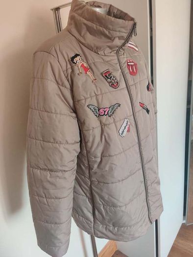 C&A beige padded coat jacket size UK20/22 EU48/50 Postage included