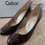 Gabor ladies medium heel court bordeaux leather shoes size UK6 EU 39 new Image 2