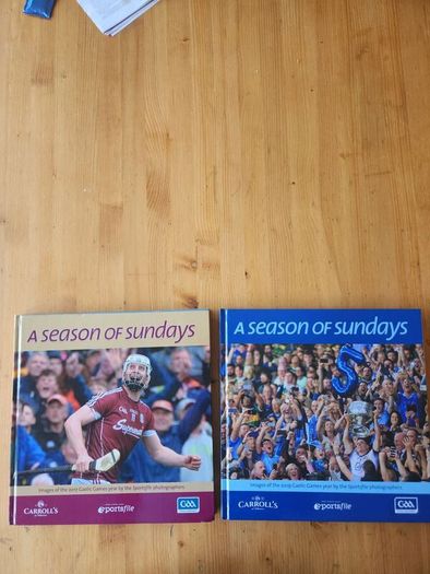 A Seasons Of Sundays X2 Images Of The 2017 And 2019 Gaelic Games Year By The Sportsfile Photographers. First Edition Large Volume Hardback With Dustjacket In Very Good Condition.