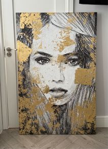 Large framed canvas painting 90 x 140cm