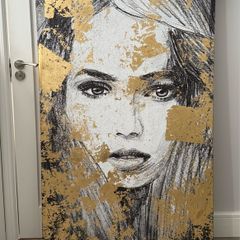 Large framed canvas painting 90 x 140cm