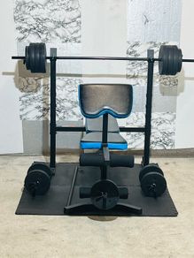 (new Condition) Bench 50kg Weights Barbell Mats