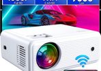 WiFi Projector with Projection Screen 1080P Full HD, 9000 Lux Portable Video 4K Projector Compatible with iphone TV Stick PS5 HDMI USB, Multimedia Home Movie Theater Projector (FREE POSTAGE)