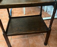 Vintage Wooden Two-Tier Side Table / Serving Table