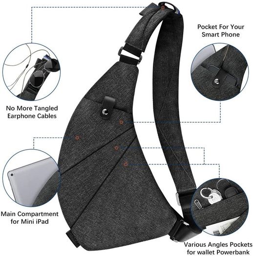 Band New || Sling Bag Crossbody Shoulder Chest Bag Anti Theft Travel Daypack For Men/Women Outdoor Sport Travel Hiking