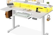 Standing Desk, 140cm U Shaped Height Adjustable Desk