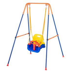 Swing Sets for Backyard 3 in 1 Toddler Swing Set with 4 Sandbags Foldable