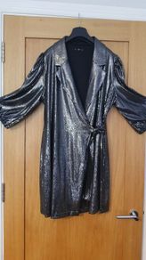 F&F Glittery Coat Dress Size 16