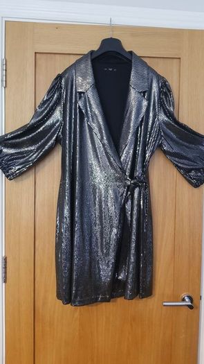 F&F Glittery Coat Dress Size 16