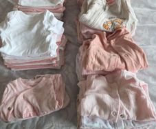 0 - 1 month girls vests & baby grows