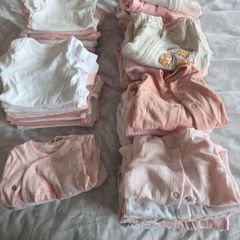 0 - 1 month girls vests & baby grows