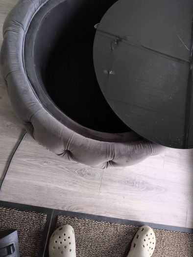 round ottoman with storage
