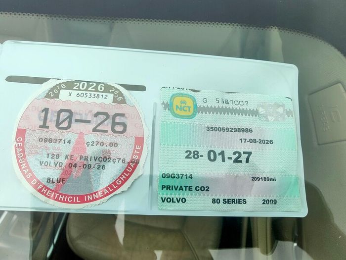 swap car s80 taxed nct