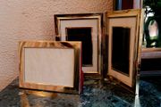 Vintage brass photo frames