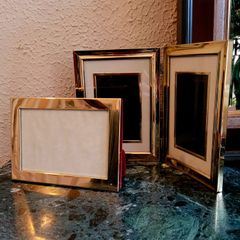 Vintage brass photo frames