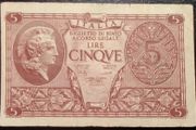 5 Lire 1944 Italy