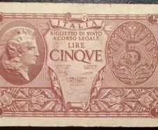 5 Lire 1944 Italy